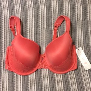 Third Love 34F Pink lace 24/7 full coverage bra